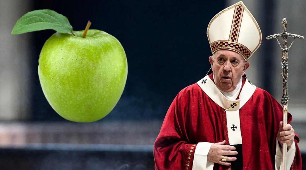Имидж яблока испорчен Библией: Папа Римский должен это исправить