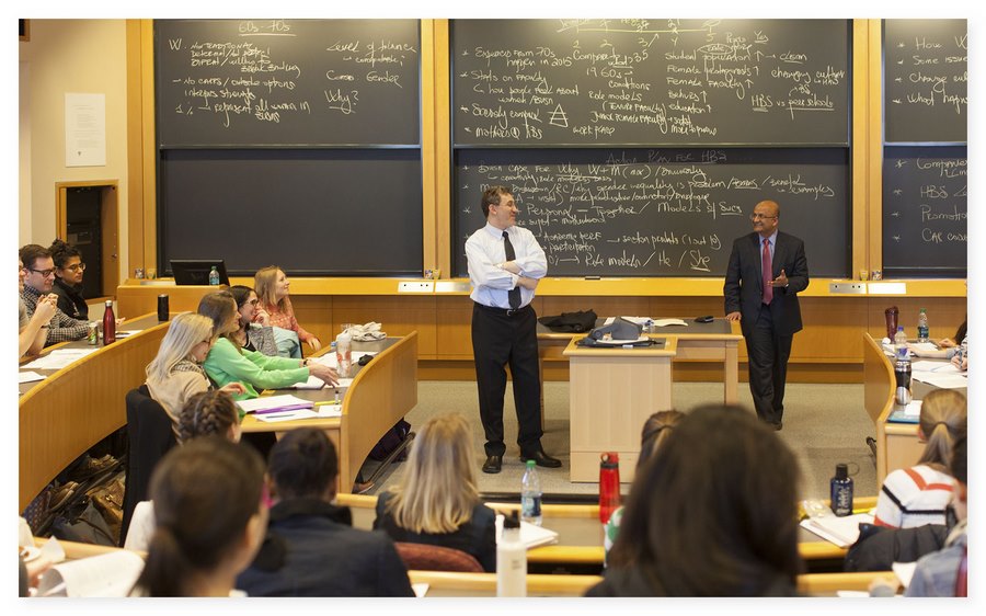Лекция в Гарвардской школе бизнеса