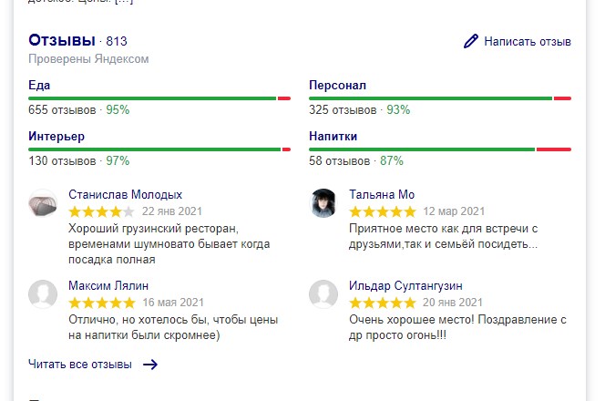 Хорошо бы, чтобы «Яндекс» проверял еще и цены на напитки, но и проверка отзывов на качество тоже неплохо