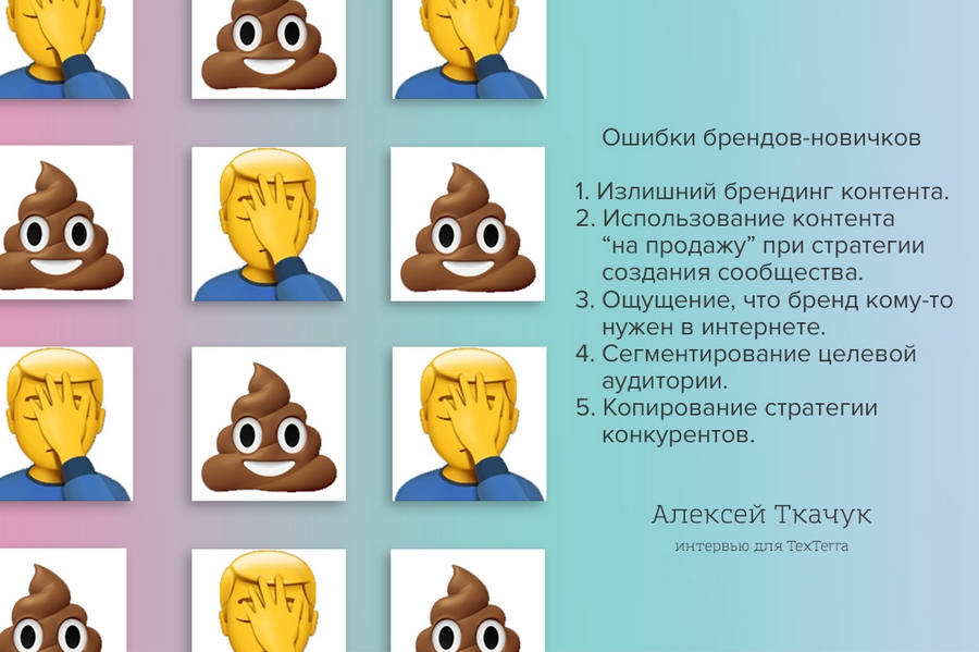 Типичные ошибки брендов-новичков. Разъяснение пунктов – ниже Типичные ошибки брендов-новичков. Разъяснение пунктов – ниже