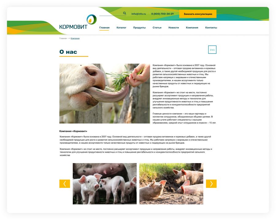Модернизация сайта компании «Кормовит» - фото