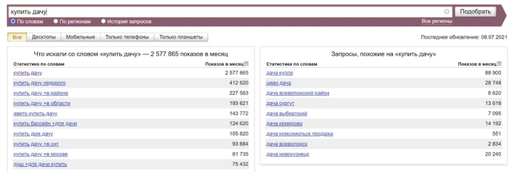 Поисковые подсказки «Яндекс»