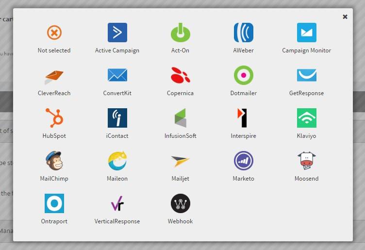 Интеграция с популярными зарубежными email-сервисами и crm-системами. Интеграция с популярными зарубежными email-сервисами и crm-системами.