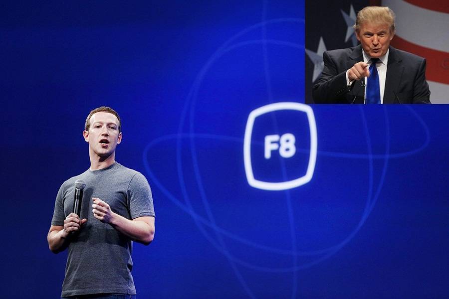 В апреле 2016, на конференции F8, Марк Цукенберг заявил, что «Фэйсбук» не будет строить никаких стен вокруг тех, кто кому-то не нравится. Наблюдатели связывают его заявление с вопросом, который хотели задать Марку работники компании: должен ли «Фэйсбук» как-то воспрепятствовать президентству Трампа?