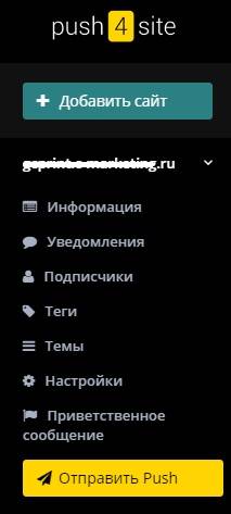 Нажмите «Отправить Push» Нажмите «Отправить Push»