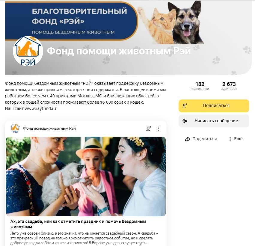 Дзен-канал фонда «Рэй» Дзен-канал фонда «Рэй»