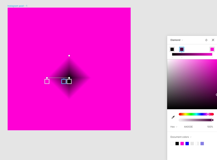 Градиент в виде кристалла