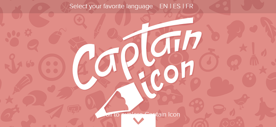 Первый экран проекта Captain Icon Первый экран проекта Captain Icon