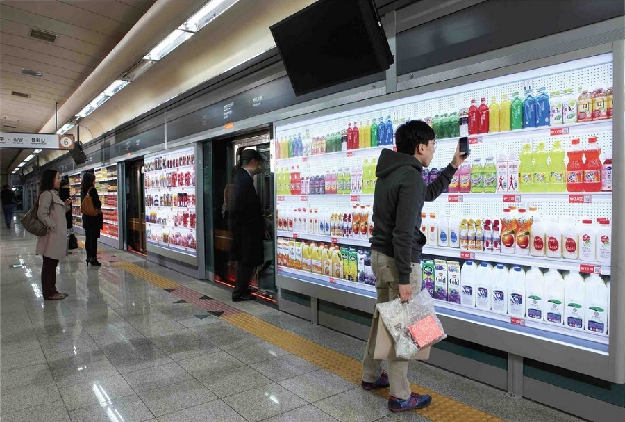 Магазин дополненной реальности в сеульском метро