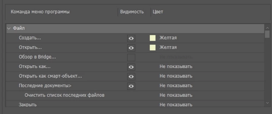 Скройте ненужные команды и выделите наиболее востребованные