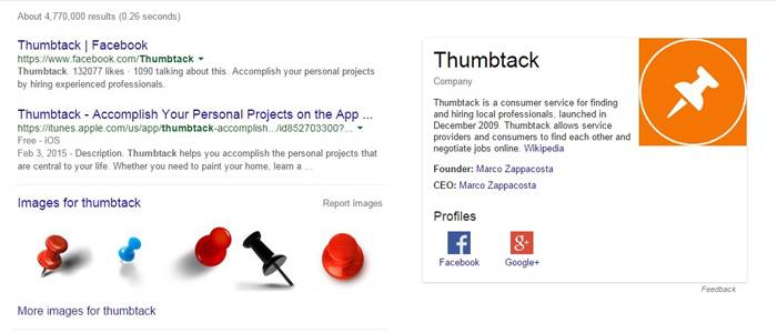 Сайт Thumbtack не отображается ни по брендированным запросам, ни по еще около 25 тысячам запросов, по которым они ранжировались