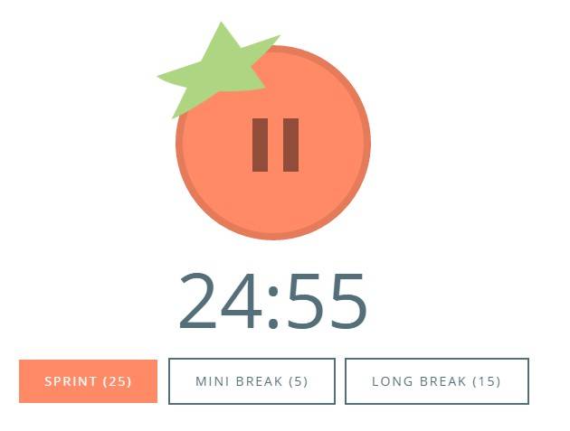 Сервис Pomodoro.space в действии Сервис Pomodoro.space в действии