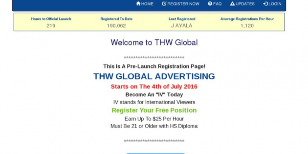 Так выглядел сайт THW Global, сейчас он закрыт. Яркий признак лохотрона: обещают золотые горы, а сами жалеют денег на нормальный дизайн Так выглядел сайт THW Global, сейчас он закрыт. Яркий признак лохотрона: обещают золотые горы, а сами жалеют денег на нормальный дизайн