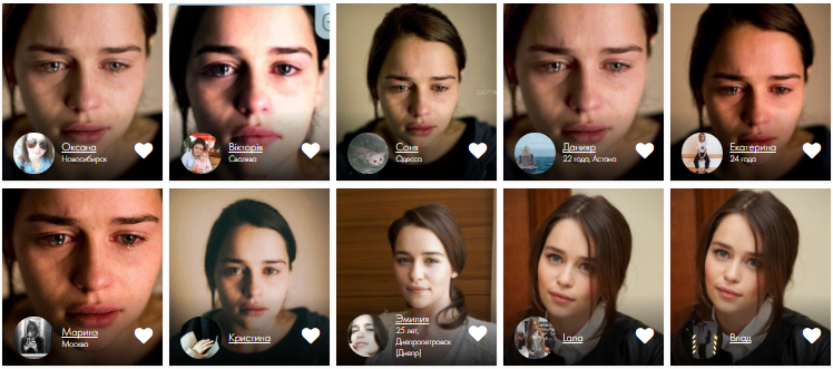 Загрузил в FindFace фото Эмилии Кларк. Вот что получилось Загрузил в FindFace фото Эмилии Кларк. Вот что получилось