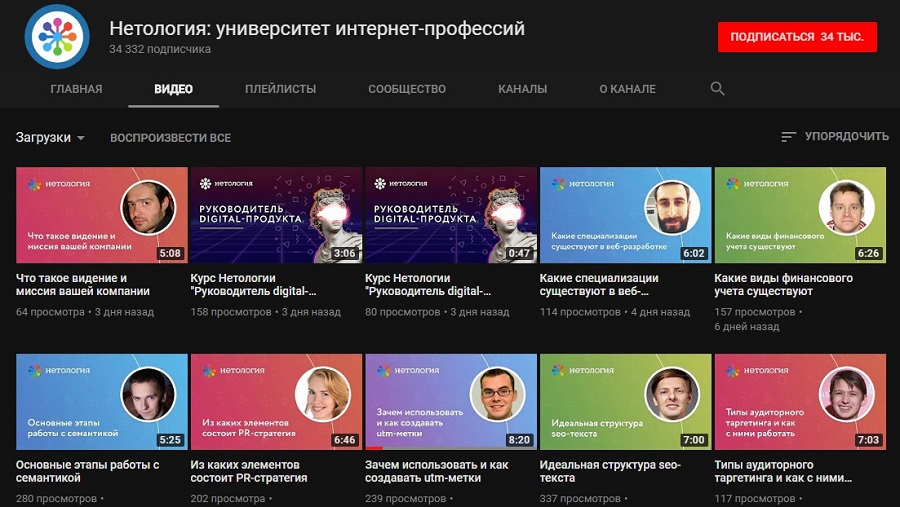 Ролики загружаются довольно часто, поэтому удовлетворяются потребности всех ЦА: дизайнеров, оптимизаторов, маркетологов и так далее Ролики загружаются довольно часто, поэтому удовлетворяются потребности всех ЦА: дизайнеров, оптимизаторов, маркетологов и так далее