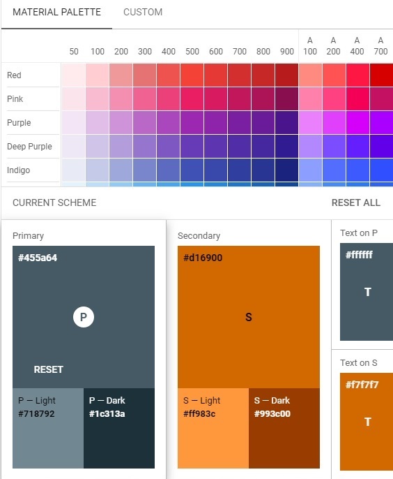 В Material Design можно посмотреть, какие оттенки рекомендуется использовать в качестве дополнительных В Material Design можно посмотреть, какие оттенки рекомендуется использовать в качестве дополнительных