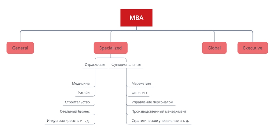 Виды программ MBA