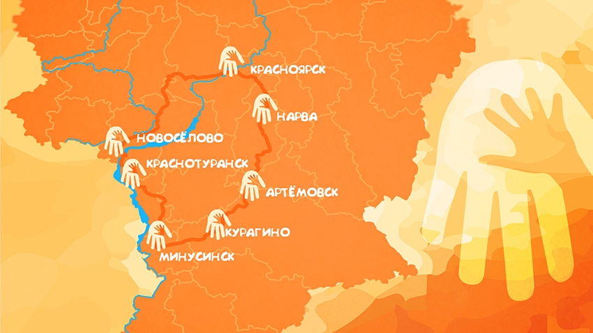 Маршрут одного из велопробегов в рамках проекта
