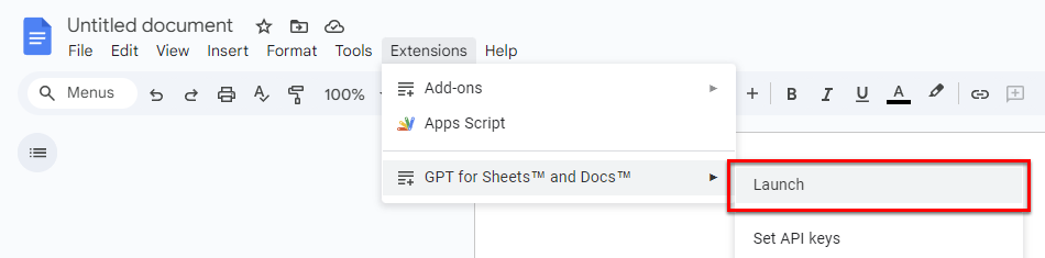 Текущий путь запуска дополнения в Google Docs