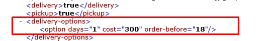 Как заполнить YML-файл: раздел <delivery-options>