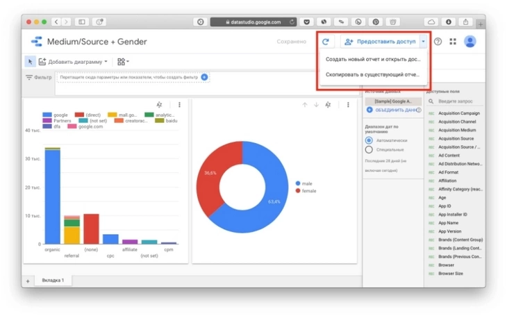 Как собрать аналитику в Google Data Studio: очень подробное руководство