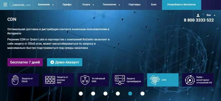 Qrator рассчитан на сверхнагрузки Интерфейс Qrator