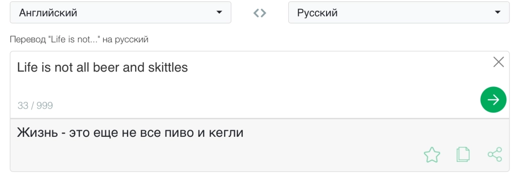 Перевод третьей пословицы Перевод от PROMT.One: текст
