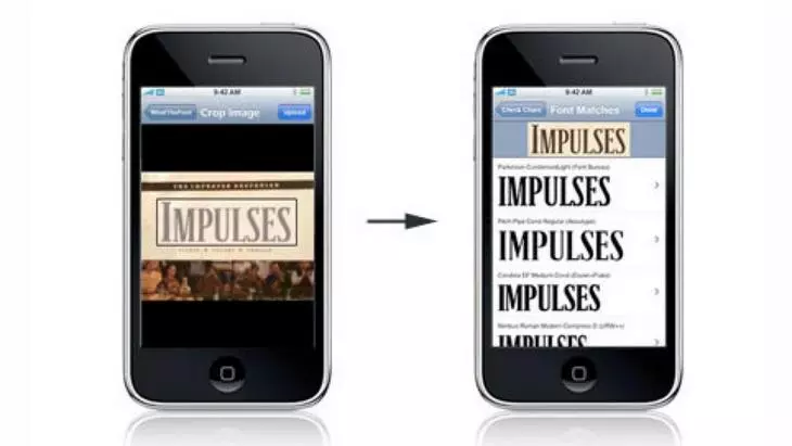 Приложение WhatTheFont для iPhone 3G, 2009 год