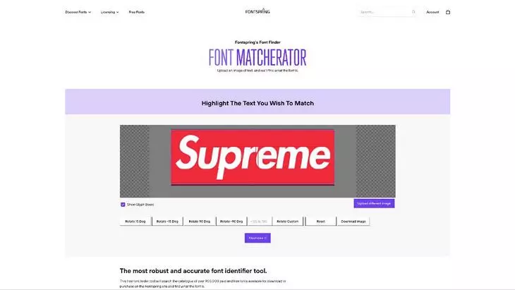 Веб-сервис для поиска шрифта по картинке Font Matcherator