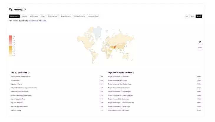 Карта угроз по странам