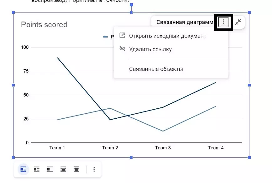 Как отредактировать диаграмму в гугл документах