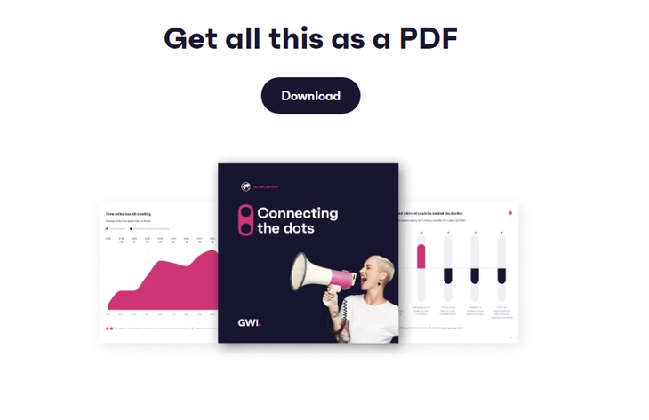Листаем страницу в самый низ и нажимаем кнопку Download Скачать GlobalWebIndex 2023