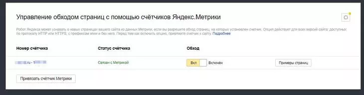Управление обходом страниц с помощью счетчиков Яндекс.Метрики