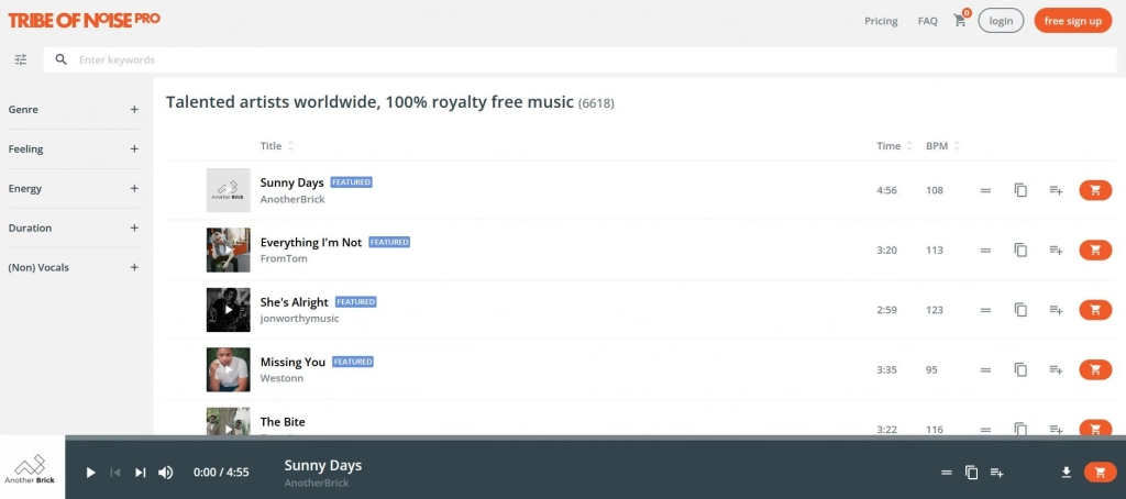 В каталоге FMA можно найти и бесплатно скачать до 125 тысяч аудиофайлов Free Music Archive