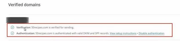 Проверяем настройки DKIM и SPF (домен верифицирован, DKIM и SPF настроены)