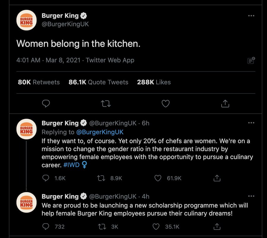 Серия твитов Burger King Серия твитов Burger King