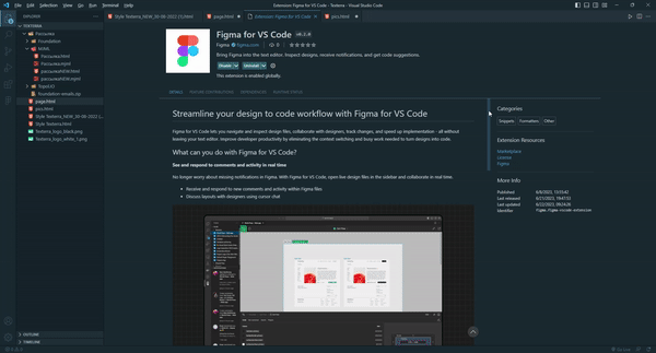 Страница плагина Figma для VSCode Плагин Figma для VSCode