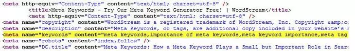 Метатег keywords устарел