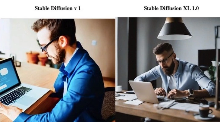 Сравнение первой и самой последней версий Stable Diffusion Stable Diffusion нейросеть