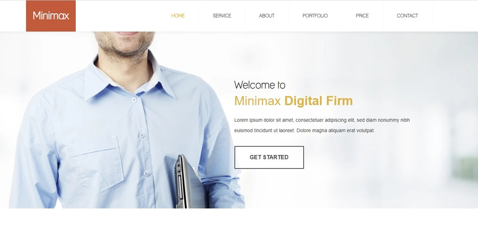 Шаблон Minimax сайта IT-компании Скриншот шаблона Minimax сайта IT-компании
