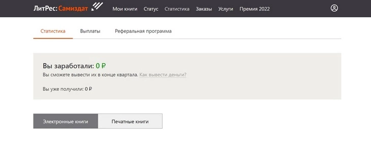 Показатель продаж, несмотря на покупки книг Литрес Самиздат