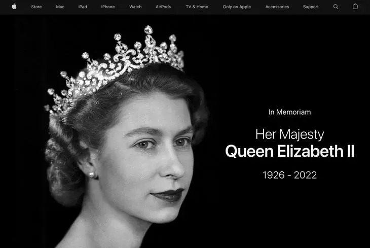 Apple почтила память королевы Apple почтила память королевы