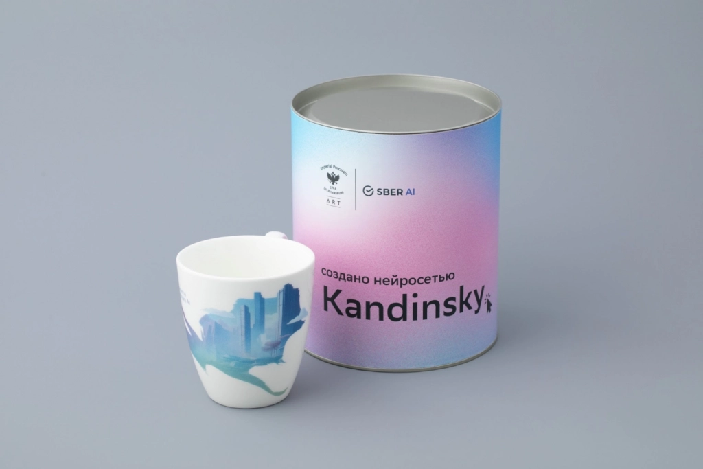 Фарфоровые чашки Императорского фарфорового завода с росписью Kandinsky Фарфор