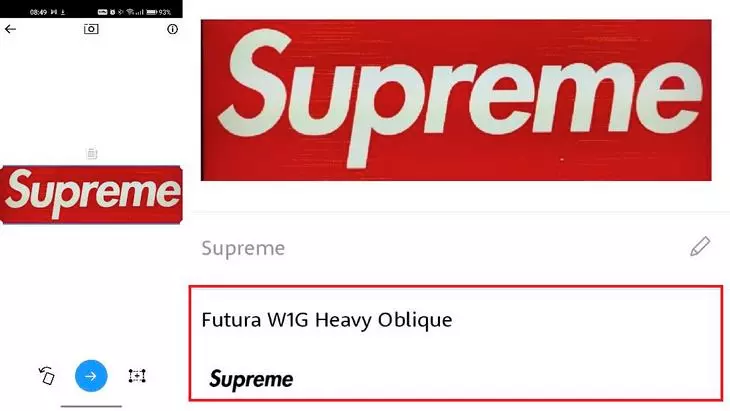 Приложение WTF распознало шрифт Futura Heavy Oblique