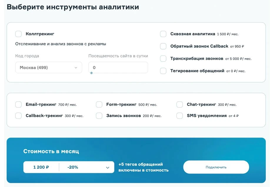 Обзор тарифов сервиса Calltracking.ru 