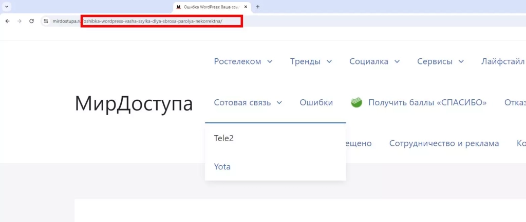 Ключевая фраза в прямом вхождении в URL. Это плохо Ключевая фраза в URL