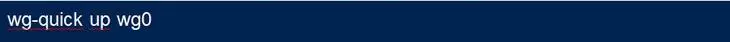 Чтобы «оживить» VPN, необходимо применить команду wg-quick Команда wg-quick