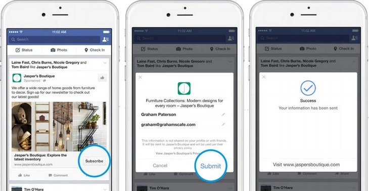 Это сбор заявок, или Lead Ads. Очень популярный формат для трех типов рекламодателей: тех, у кого нет сайта, тех, кто хочет сразу получить данные клиента, и тех, чей продукт стоит слишком дорого, чтобы продавать его «в один клик». Это сбор заявок, или Lead Ads. Очень популярный формат для трех типов рекламодателей: тех, у кого нет сайта, тех, кто хочет сразу получить данные клиента, и тех, чей продукт стоит слишком дорого, чтобы продавать его «в один клик».