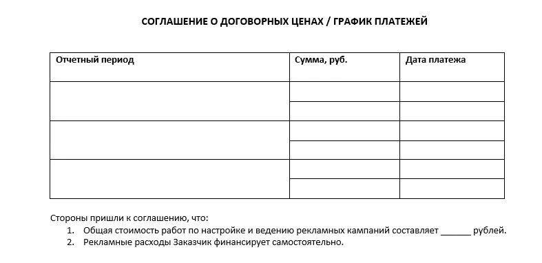 Договор маркетолога-фрилансера