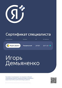 Демьяненко Яндекс директ